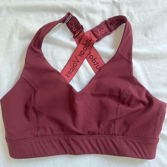 Outdoor Voices Maroon Crossback Sports Bra - Size s/m C cup - Picture 1 of 3
